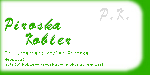 piroska kobler business card